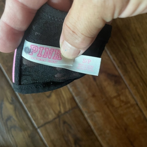 PINK By VS Black Lace Strapless Bra Size S/P - Picture 3 of 5